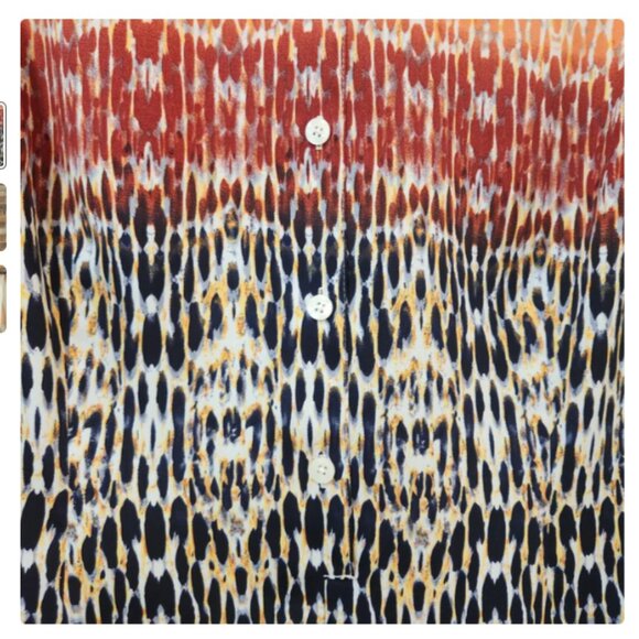 CABI 3078 Love Tunic Blouse Peter Pan Collar Abstract Print Sleeveless Medium - Picture 5 of 6